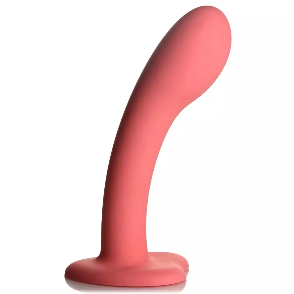 Simply Sweet 7 inch G-Spot Silicone Dildo In Pink
